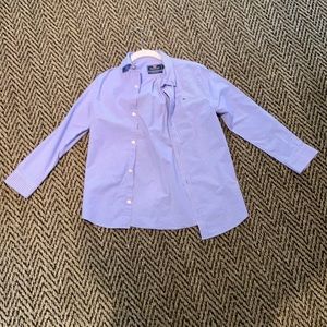 Blue and white plaid vineyard vines button down